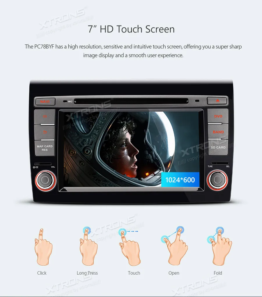 XTRONS " Android 8,1 Автомобильная Мультимедийная система DVD плеер для Fiat Bravo 198 2007- gps навигация RCA выход