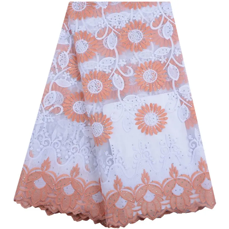 Latest French Mesh Lace Fabric Top Seiilng African Silk Milk Fashion Nigerian lace With Stones For DressA1552 | Дом и сад