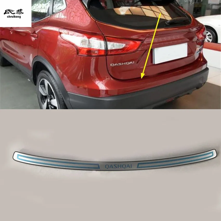 1 шт. для Nissan Qashqai J11 нержавеющая сталь задняя Накладка на порог багажника Защитная педаль
