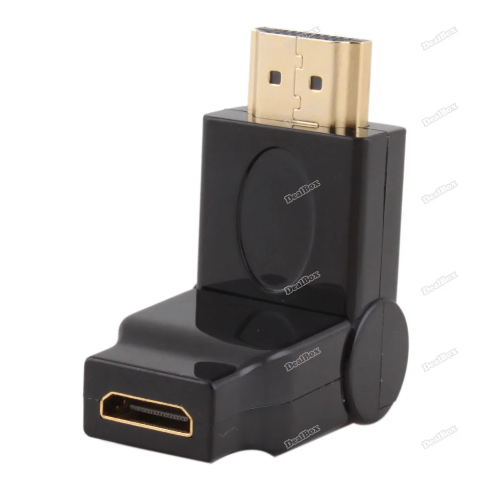 dealbox Approving! HDMI Male to Mini Female 180Rotation Swivel 90Folding Adapter Converter Practical! |