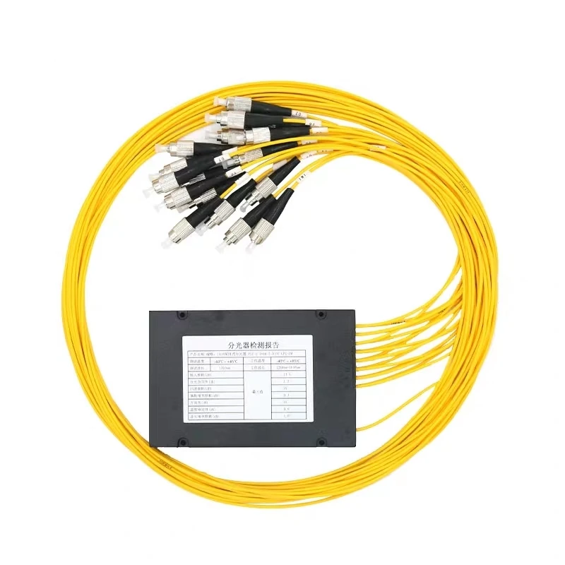 5 PCS 1*16 PLC splitter ABS box SC FC UPC APC 1mtr 2.0mm 3.0mm yellow cable Cassette 1x16 FTTH coupler SM free shipping factory