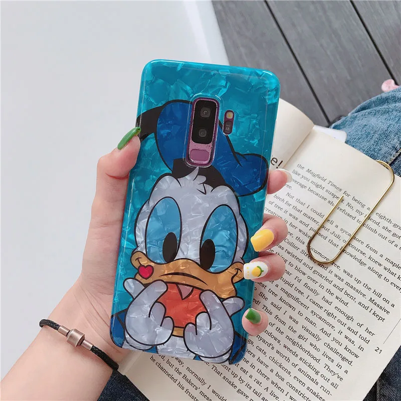 Donald YHBBCASES, Модный чехол с раковиной, мягкий чехол для samsung Note 10, 8, 9, Мультяшные милые чехлы с мышкой, уткой для samsung Galaxy S8, S9, S10 Plus - Цвет: Donald