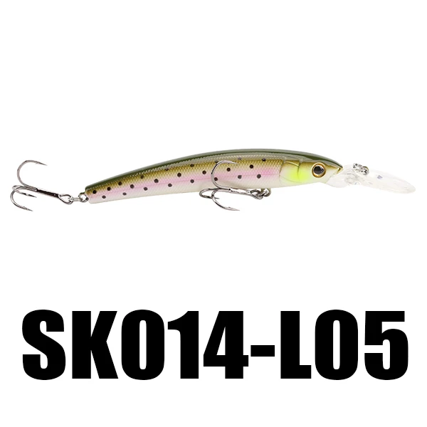 L05 SeaKnight SK014 1 шт. подвесная приманка 12 г 95 мм 0-1,8 м жесткая искусственная приманка тонкая приманка с 2 шт. крючками рыболовные снасти - Цвет: L05