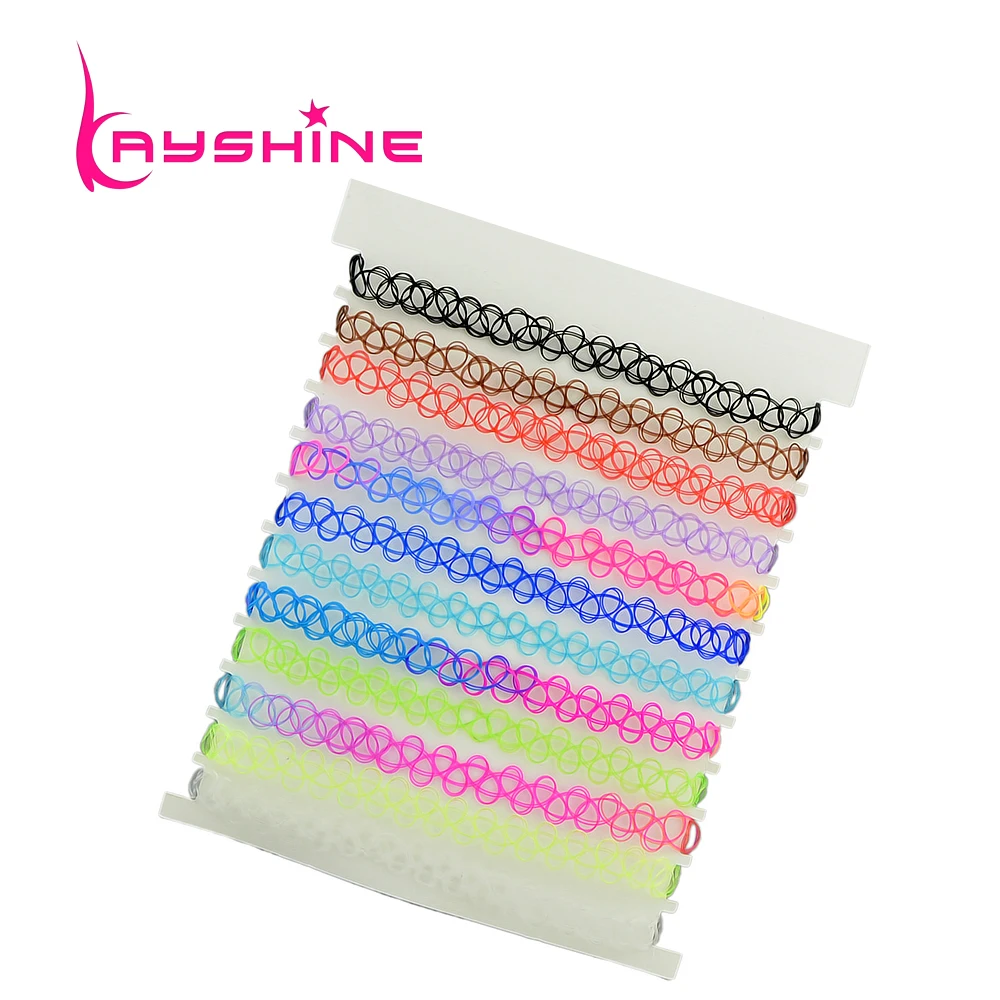 Kayshine 12 шт./компл. панк рок Стиль Красочные Эластичный Рыбалка линия цепи с