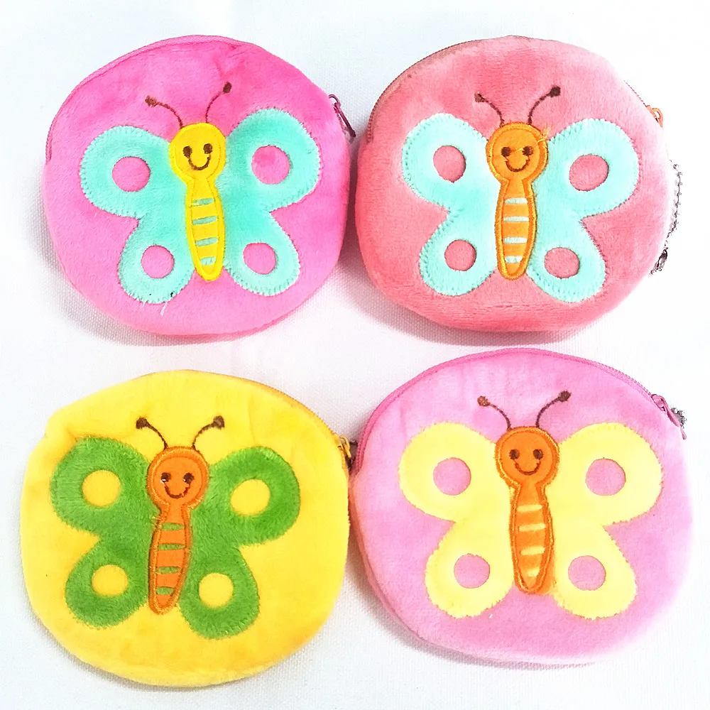 Плюшевый Кошелек с изображением красивой бабочки M049 повседневный кошелек