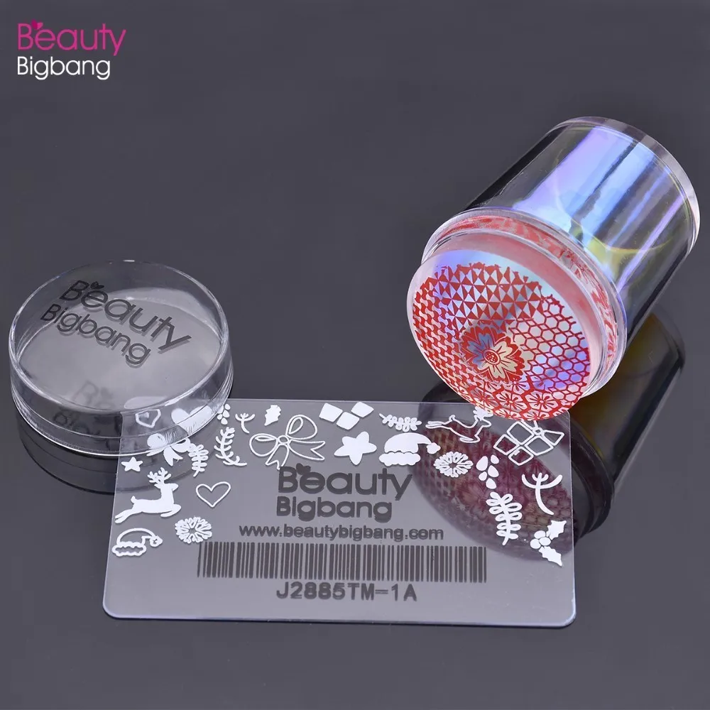 Цветной пластиковый скребок Beautybigbang набор для стемпинга ногтей голографическая