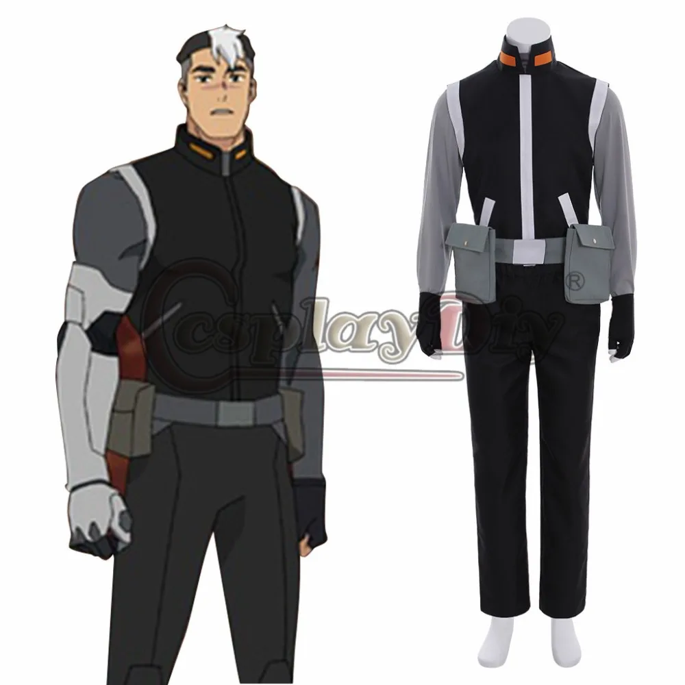 Cosplaydiy аниме Voltron: Legendary Defender Shiro черный костюм для косплея взрослых нарядное