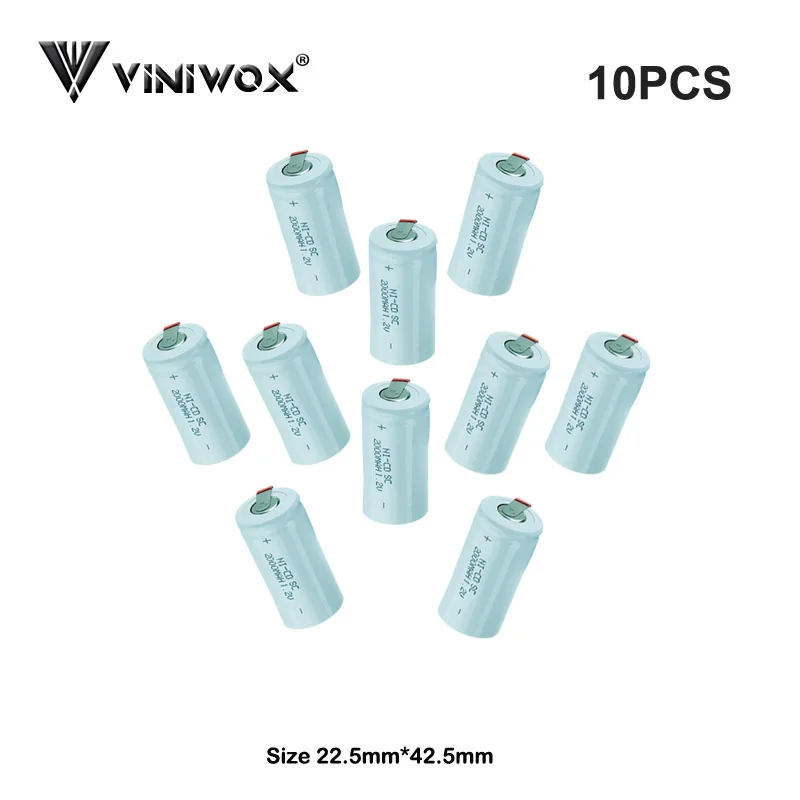 Настоящий 1.2В SC 2000mAh Ni CD перезаряжаемый аккумулятор батарея подc для 6 в 7 2 9 12 В 14 4 18