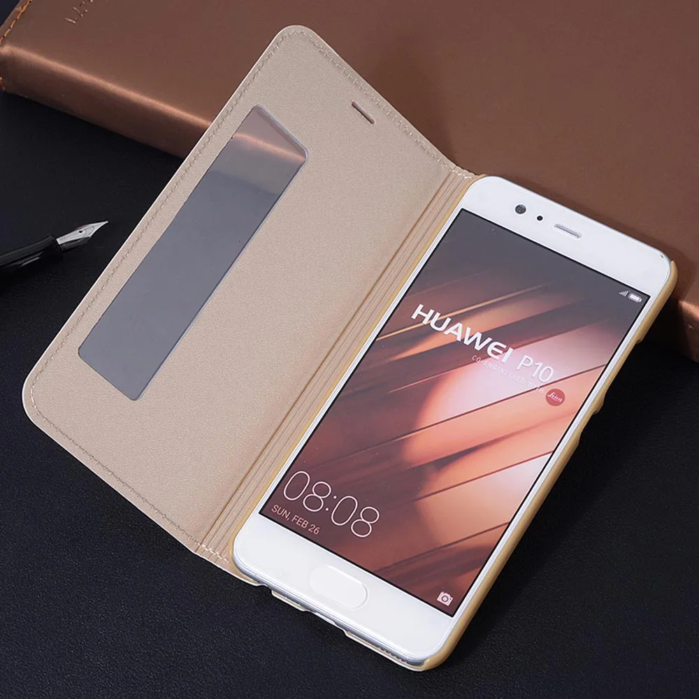 Asuwish Флип кожаный чехол корпус для huawei P10 plus p10 P10plus P 10 телефона Обложка Тонкий