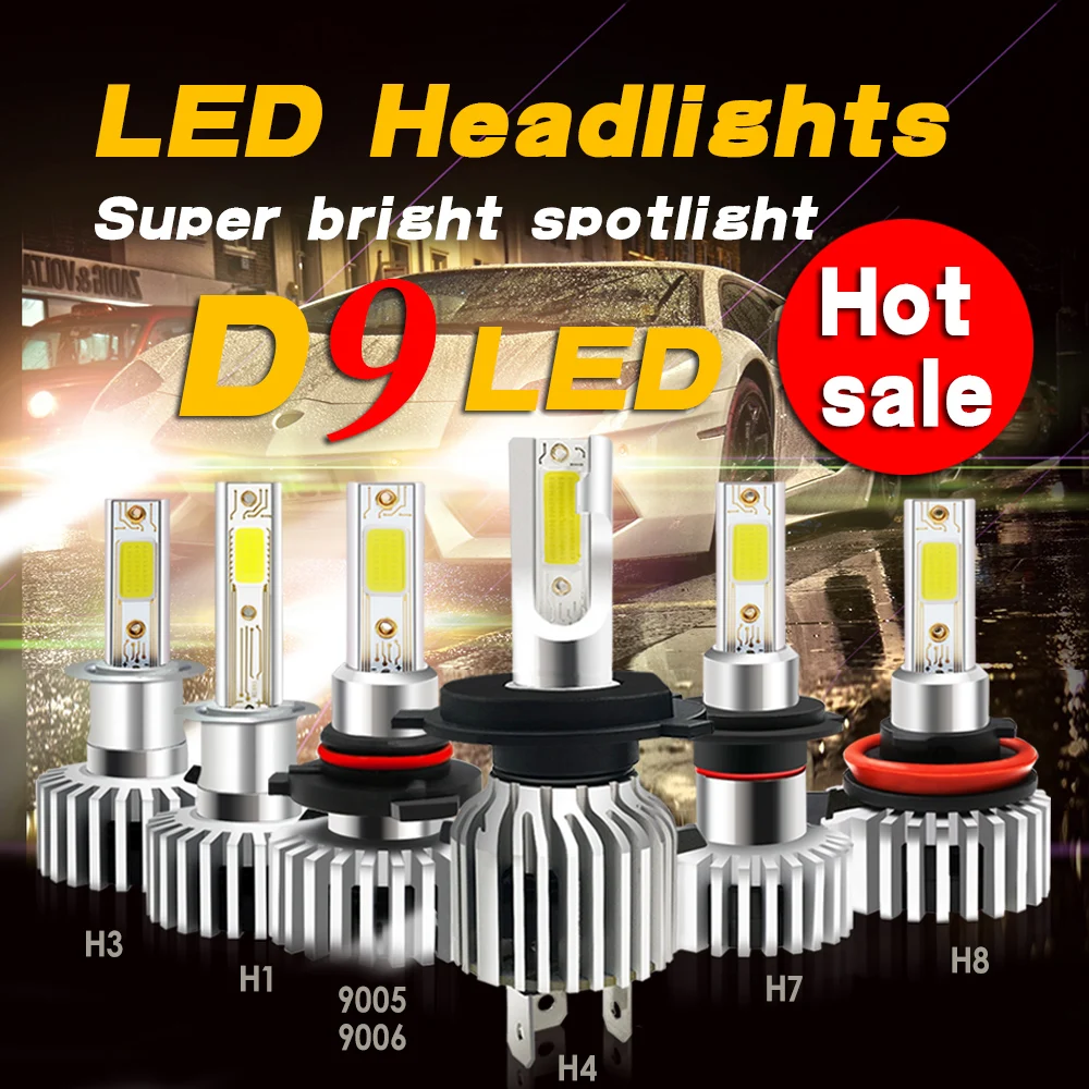 

H4 55W Phare Voiture LED Etanche Antibrouillard 16000LM Ampoule Auto Camion Bateau Headlight Kit Vehicule Lampe h7 h8 9005 h1 h3