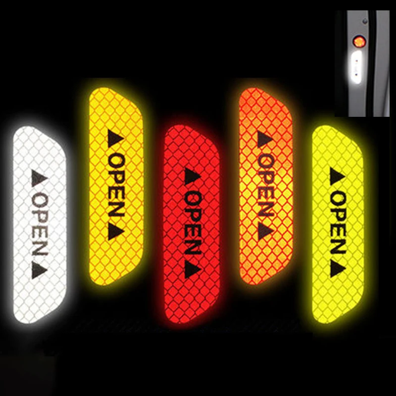 4 шт. светоотражающие наклейки на автомобильные двери | Автомобили и мотоциклы