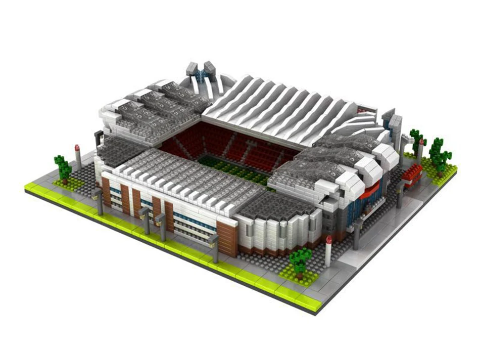 duplo футбольный старый Траффорд Camp Nou Bernabeu San Sir стадион Реал Мадрид Барселона клуб алмазное здание подарочные игрушечные блоки