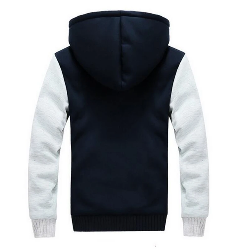Winterjacke Navi Dendi мужские толстовки на молнии с большим капюшоном больших размеров