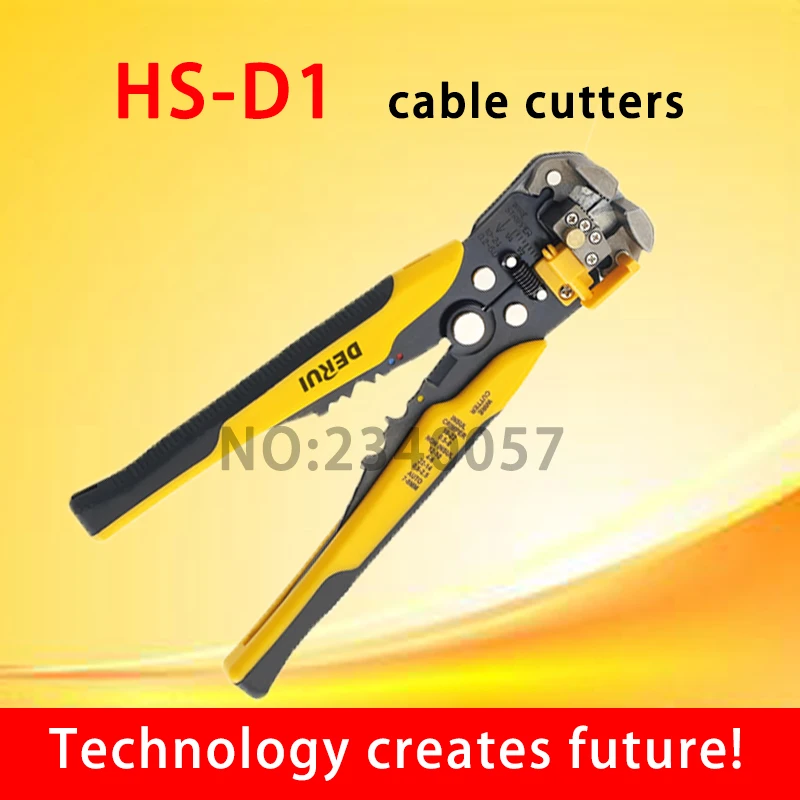 HS-D1 AWG24-10 (0.2-6.0mm2 ) Дизайн Многофункциональные автоматические обжимные клещи для снятия изоляции кабельной проволоки и резки