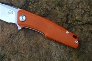 Orange handle STEDEMON C02 Флиппер Складной нож 440C Лезвие G10 Ручка шарикоподшипник шайба Открытый Отдых Охота карманный нож EDC инструменты - Цвет: Orange handle