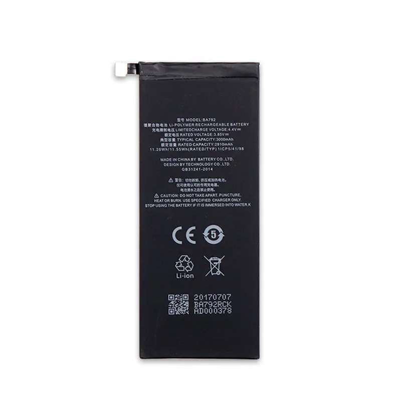 

10pcs/lot 3000mah New cellPhone Battery BA792 ForMeizu Pro 7 Internal Replacement Mobile Phone Li-ion Battery