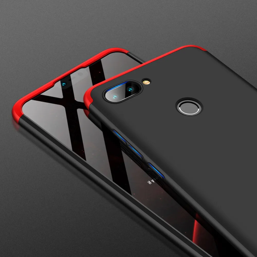 GKK 3 в 1 чехол для Xiaomi mi 8 lite 360 полноразмерный ударопрочный Матовый Жесткий Чехол
