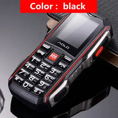 black with case Чехол в подарок, Дополнительный внешний аккумулятор для мобильного телефона, SOS, громкий звук, mp3, фонарик, bluetooth, волшебный голос, ударопрочный мобильный телефон, русская клавиатура - Цвет: black with case