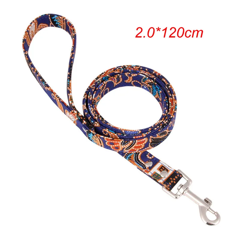 Blue Leash M-3XL Large Dog Collar Leather Puppy Collar Lead Release Buckle Pet Collar For Dogs 0.8 inch Width Pet Dog Leash Running Walking - Цвет: Blue Leash