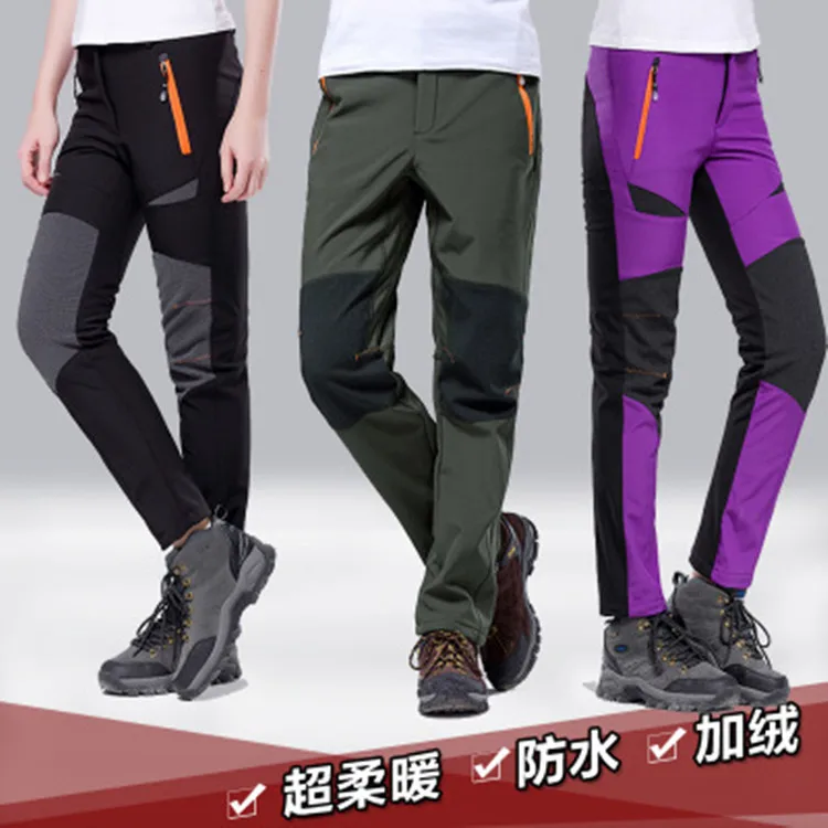 2018 зимние мужские и женские походные брюки уличные флисовые водонепроницаемые