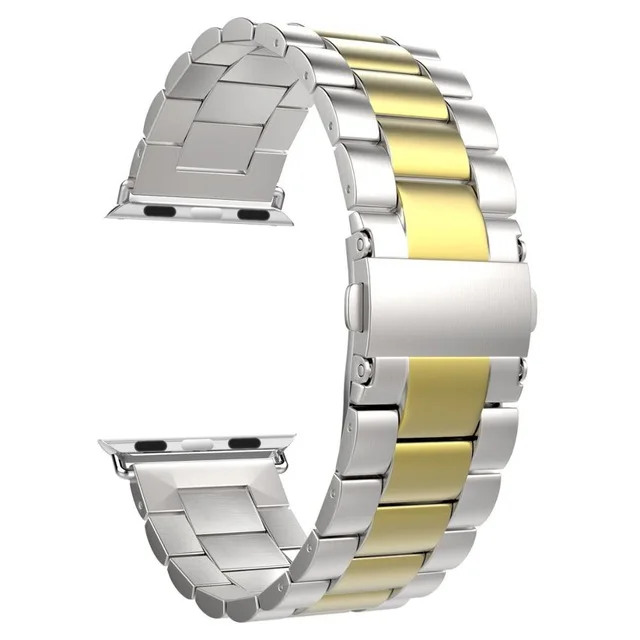 Middle Gold Ремешок для спортивных часов для Apple Watch Band 38 мм 42 мм 40 мм 44 ремешок для часов, мм браслет для iwatch 4 3 2 1 браслет из нержавеющей стали - Цвет: Middle Gold