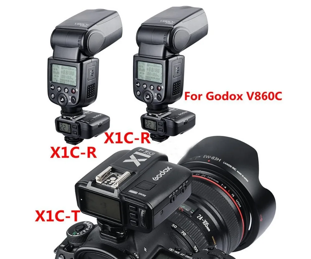

Godox X1C TTL 2.4 G Wireless Transmitter + 2 x Receiver Kit For Canon 6D 60D 70D 600D 650D 700D 750D 7D 7DII 5DII 5DIII