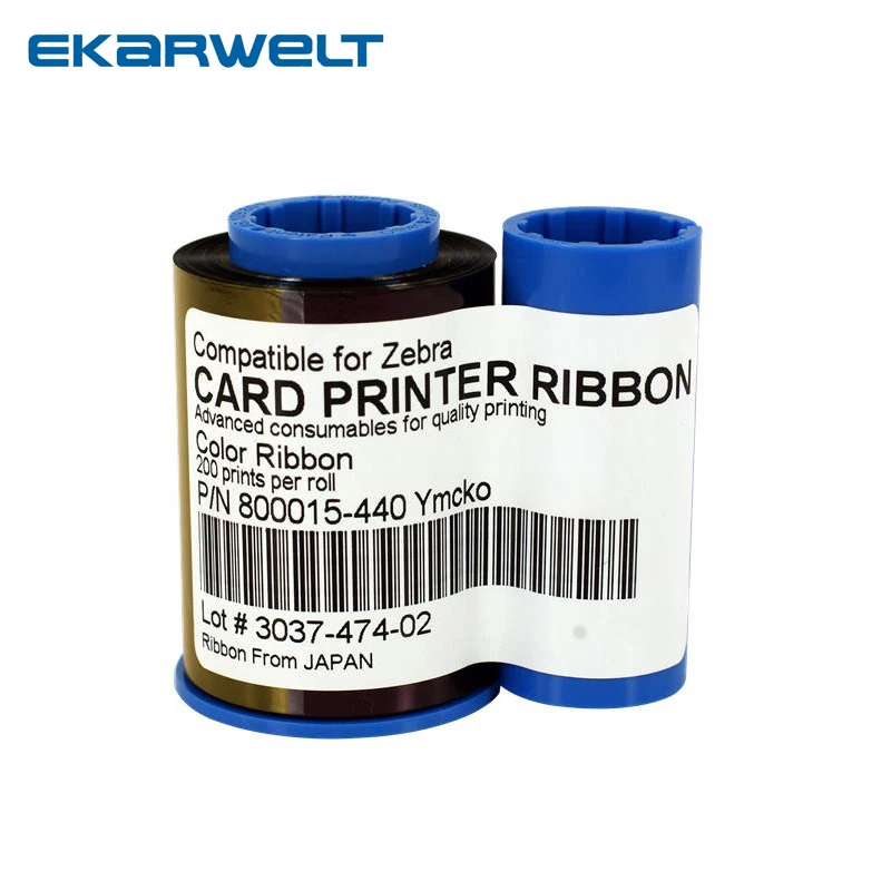 800015-440 YMCKO полноцветная лента для принтера Zebra ID Card P320i P330i P420i P430i P520i