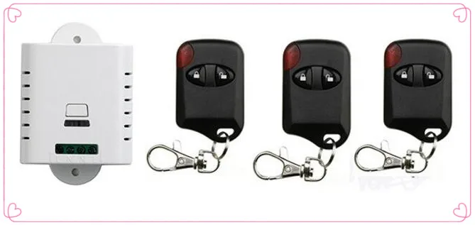 

85V 110V 120V 220V 250V 1CH Wireless Remote Control Switch 1*Receiver +3* cat eye Transmitters for Appliances Gate Garage Door