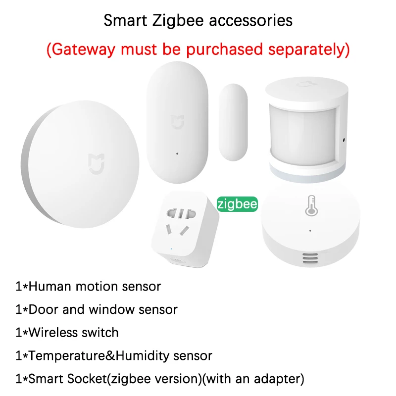 Zigbee accessories-B Xiao mi jia Многофункциональный шлюз 2 Xiao mi умный дом Zigbee WiFi умные устройства mi Home приложение пульт дистанционного управления RGB Ночной светильник - Цвет: Zigbee accessories-B