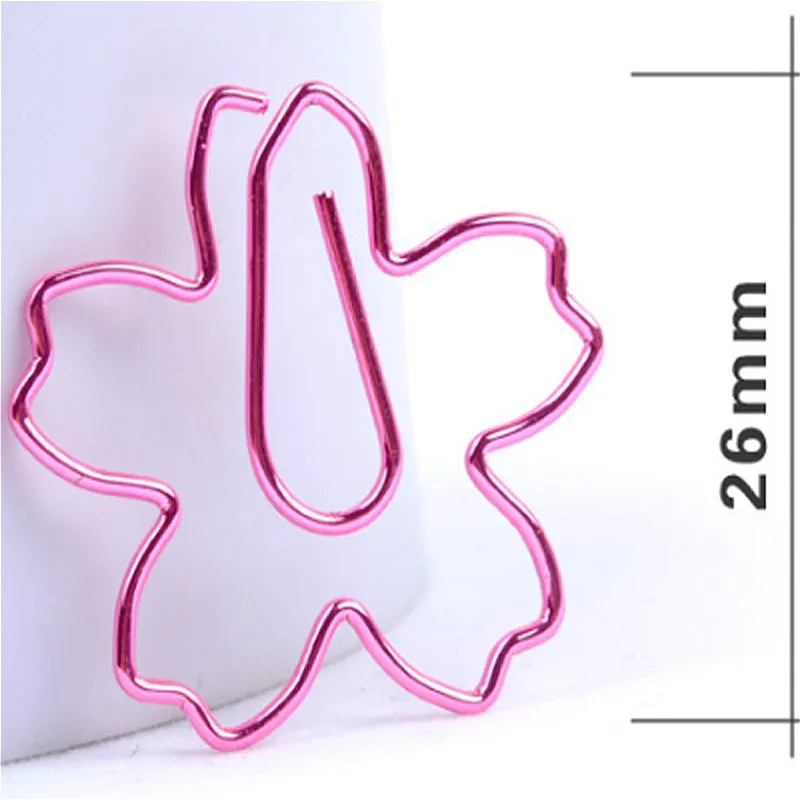 

5Pcs/lot Beautiful Sakura Bookmarks Planner Paper Clip Metal Material Convenient for Book Stationery School Office Supplies