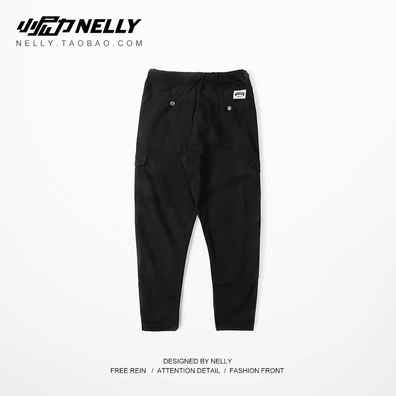 Мужские укороченные брюки NELLY повседневные штаны в стиле Харадзюку хип-хоп XXXL