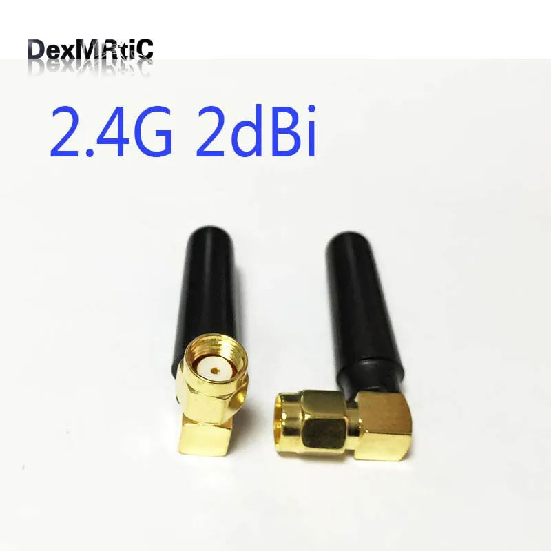 1 шт. 2 4G Wi Fi антенна 2dbi с RP SMA разъем сигнала Улучшенный правый угол Bluetooth Новая