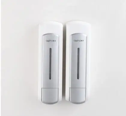 double silver Дозатор мыла для ванной комнаты, жидкий шампунь для душа, одиночный 350 мл, настенный дозатор мыла для ванной комнаты, товары для отелей - Цвет: double silver