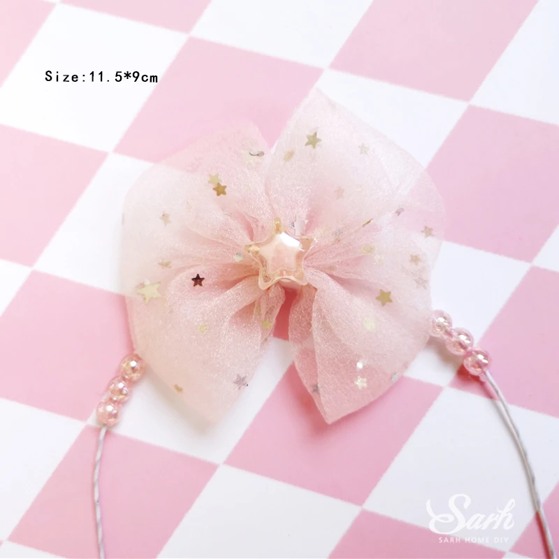 Сон девушка фея украшения Жемчужный бант полые звезды торт топперы с днем