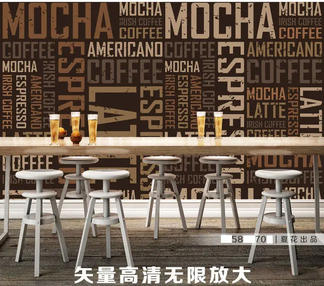 Обои в стиле ретро с персональными буквами зеркальные фотообои для гостиной