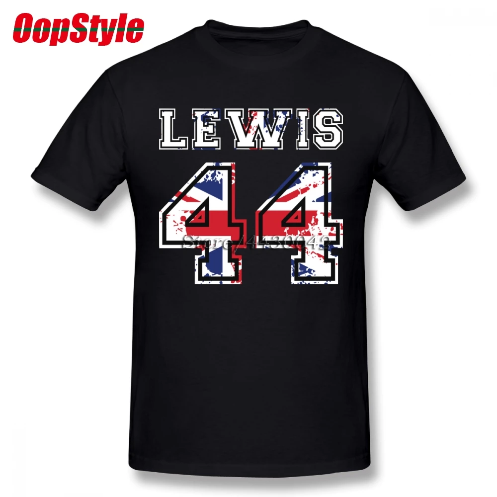 Lewis Hamilton 44 Union Jack T-shirt For Men Dropshipping Summer Short Sleeve Cotton Plus Size Custom Team Tee 4XL 5XL 6XL | Мужская