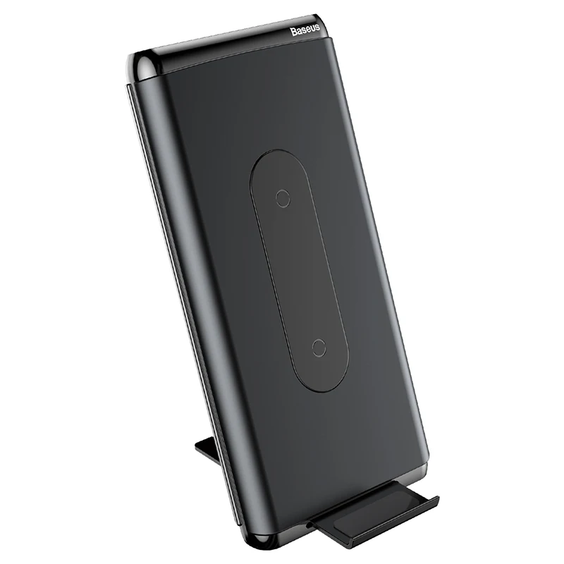 Baseus 10000 мАч Быстрая зарядка 3,0 внешний аккумулятор портативный USB C PD быстрое Qi Беспроводное зарядное устройство Внешний аккумулятор для Xiaomi Mi - Цвет: Black