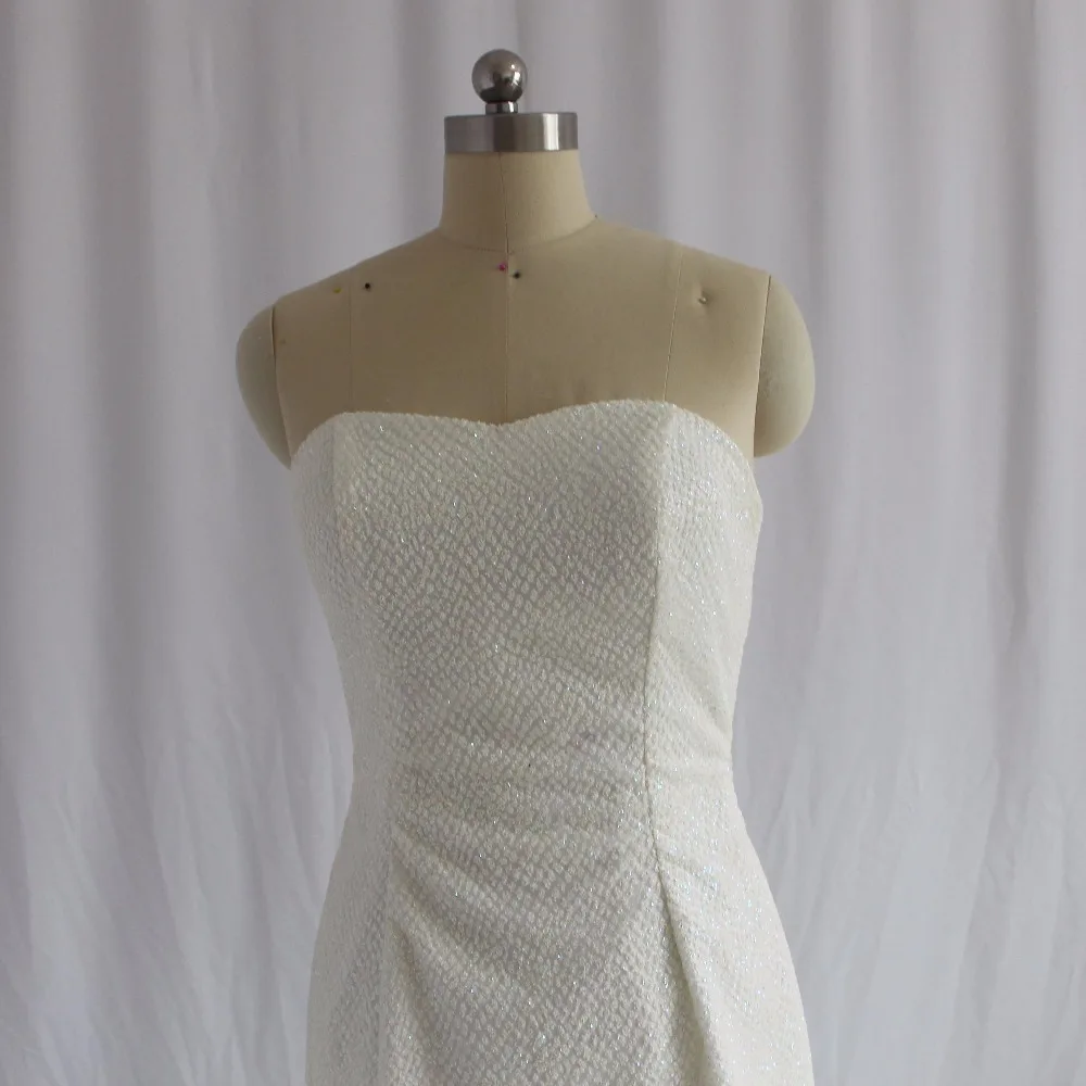 Модные блестящие свадебные платья цвета слоновой кости без рукавов со шлейфом