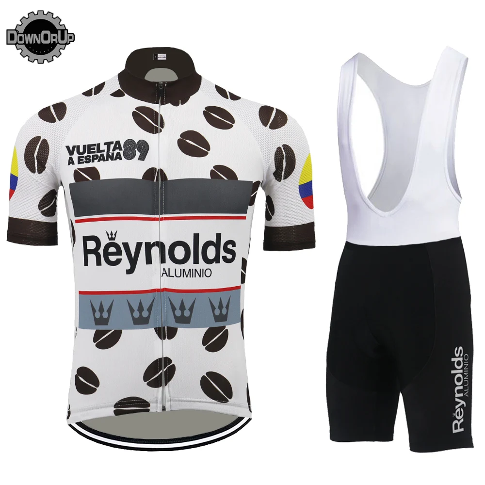 Ретро pro team Мужская велосипедная Джерси с коротким рукавом MTB Классическая