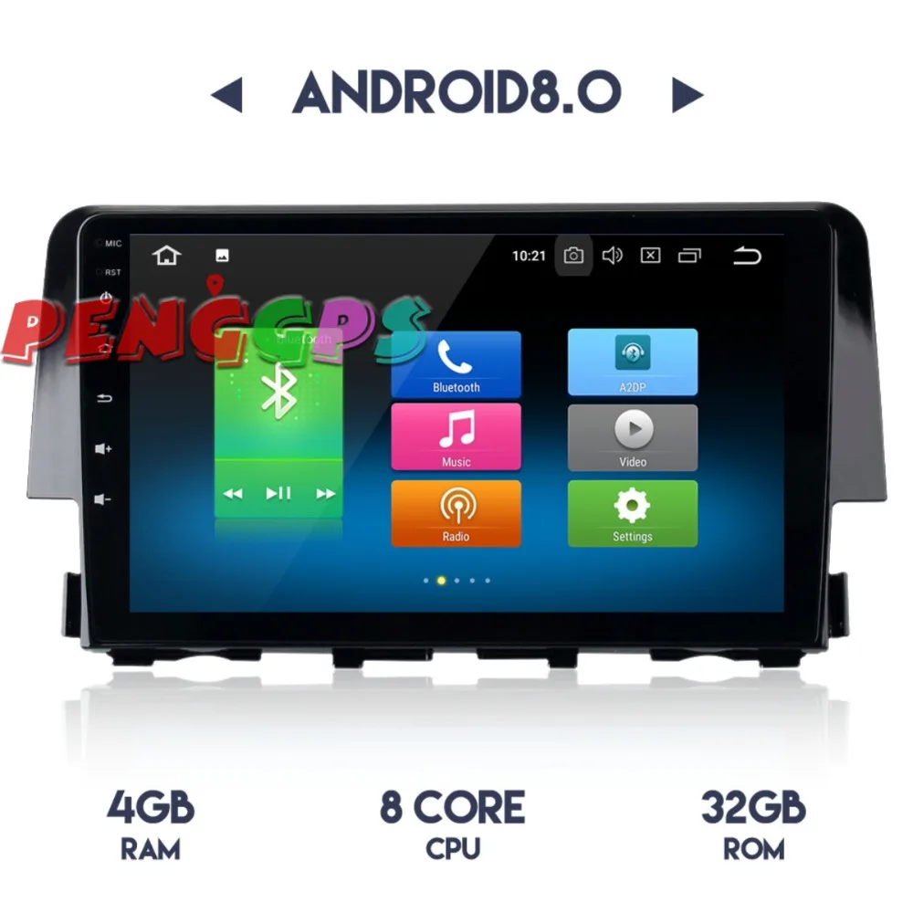 Автомобильный DVD плеер 10 2 дюймов Android 8 0 2016 автомобильное стерео радио головное
