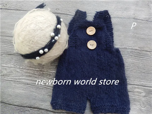 Новорожденные фотографии Реквизит повязка на голову и мохеровые брюки | Детская