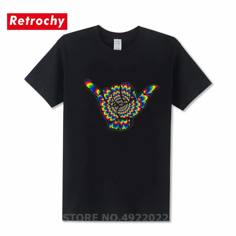Модная Psychedelic hands Rock Music футболка Ретро Мужская хип-хоп цветная дизайнерская