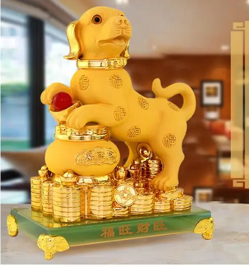 21 см Смола Зодиак собака офис дома креативное Ремесло Украшение | Дом и сад