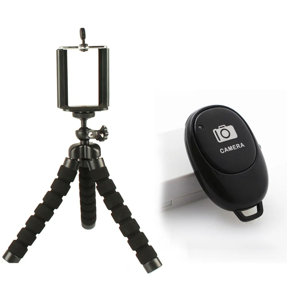 A Tripod Bluetooth Гибкий, для сотового телефона штатив с Bluetooth дистанционным управлением мини-штатив для samsung Galaxy S10 Plus Lite 5G A A30 A50 A60 A70 - Цвет: A Tripod Bluetooth