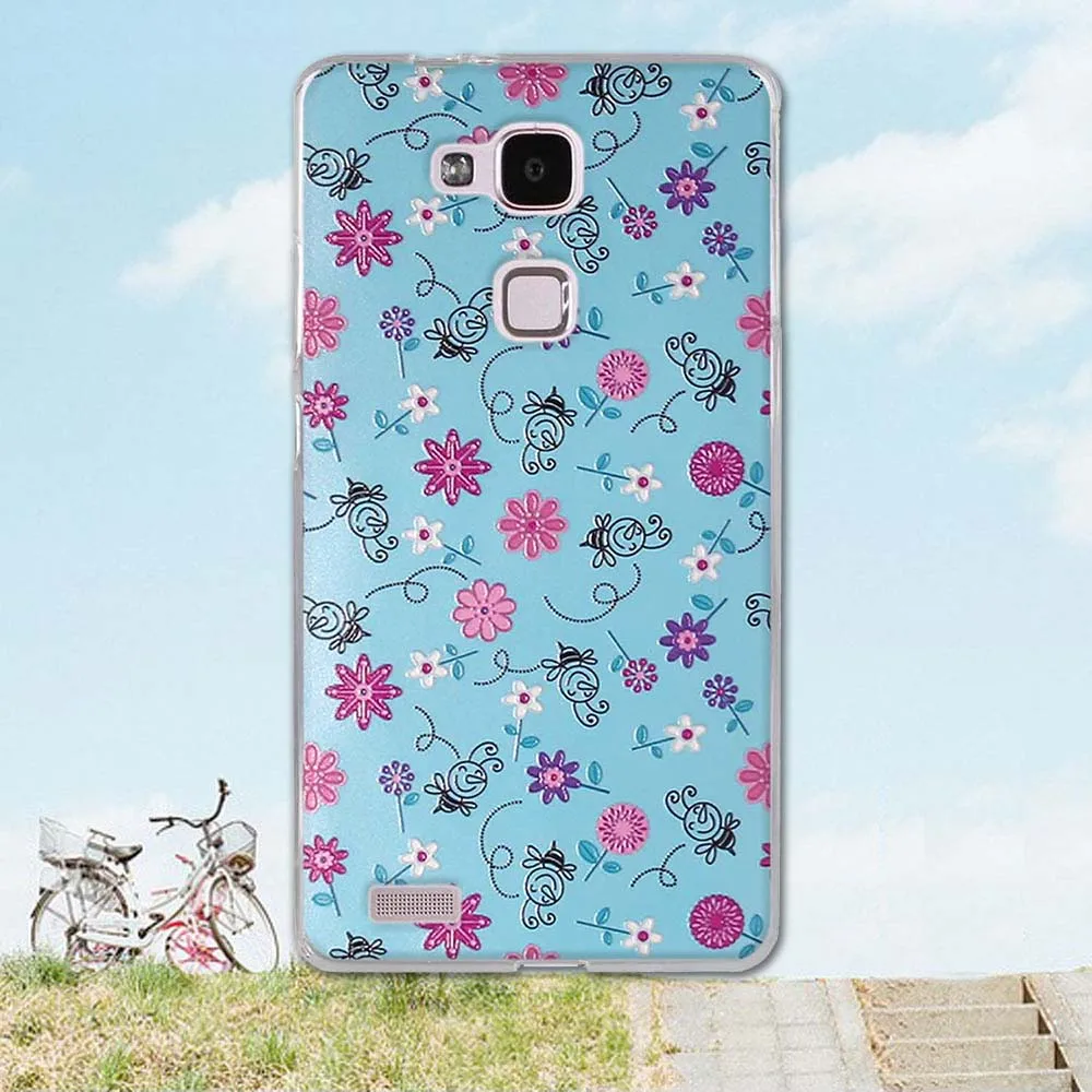 Задняя крышка для Huawei Mate 7 Ультратонкий стильный чехол из ТПУ телефона Ascend Mate7 mate7