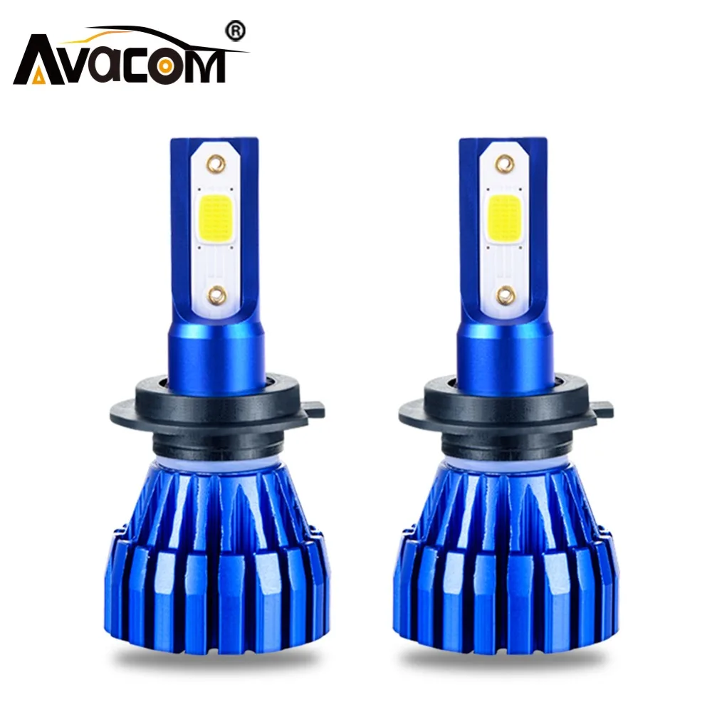 Avacom 2 шт. светодиодный H1 H11 Мини Автомобильный светильник H4 9005/HB3 9006/HB4 COB 6500K/4300K 50W
