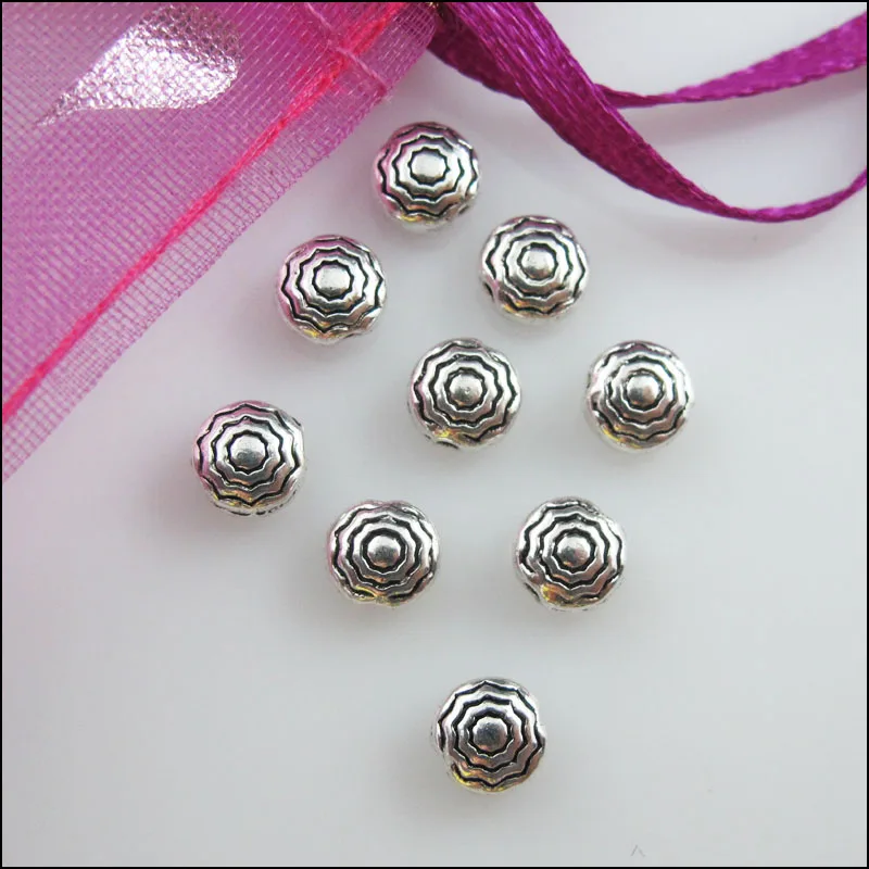 Новинка размеры от 90 шт. Тибетский серебристый цвет круглой формы в форме цветка