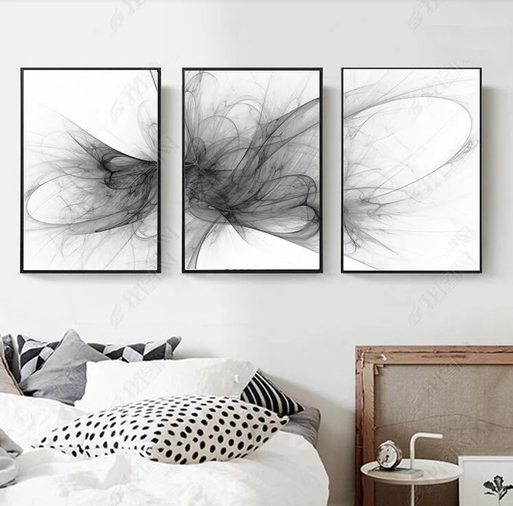 

Abstract Big Black Flowers Canvas Poster Minimalist Art Painting Wall Picture Painting Printed On Canvas Home Room Decor