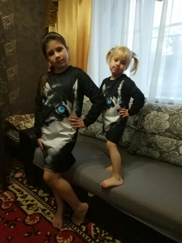 Girls Dresses animal cat nice Print baby Kids Clothes grid new Fashion Long sleeve Girl clothing Children winter Designer | Детская