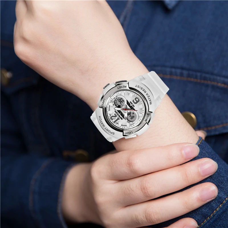 SANDA Брендовые спортивные часы женские цифровой светодиодный электронные